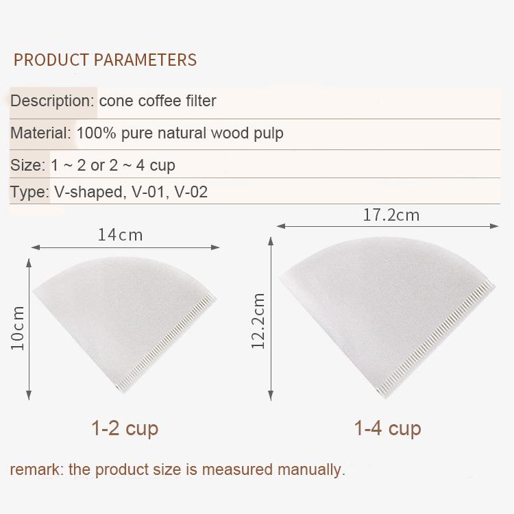 V-shaped coffee filter