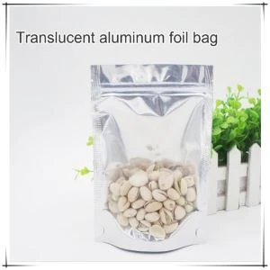 ยืนถุงโปร่งแสงของอลูมิเนียม ziplock - ปิดผนึกด้วยพลาสติกซิลิโคนที่ถอดออกได้