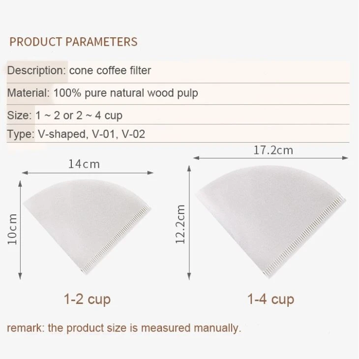 Natural Color V-shaped Coffee Filter