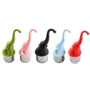 ที่กำหนดเองคุณภาพสูงรูปสัตว์น่ารักเกรดอาหารซิลิโคนถุงชา Infuser